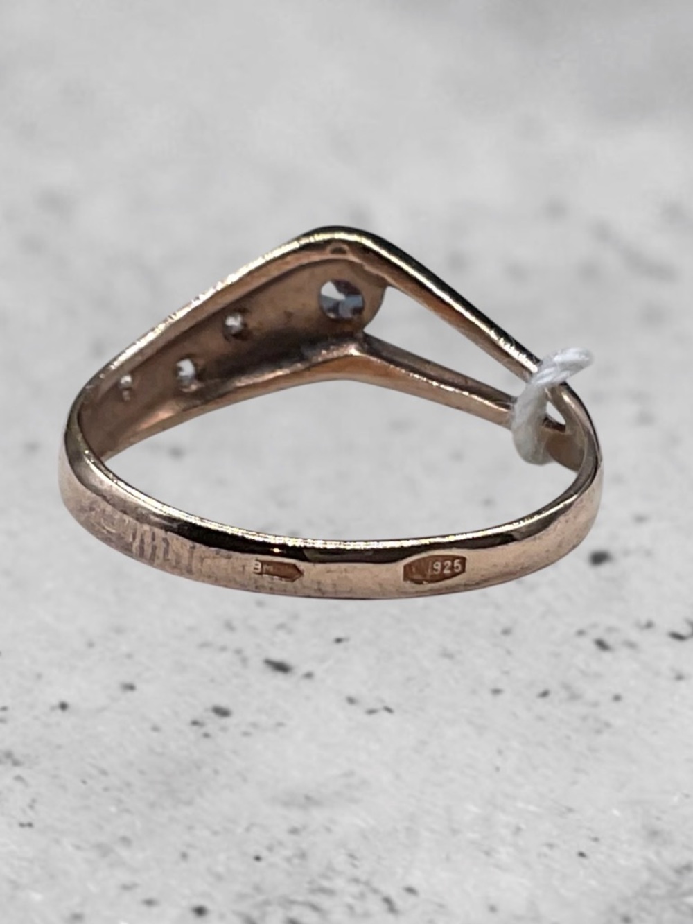 🌺Vintage Ukrainian Rose Gold/925 Ring - Picture 8 of 11